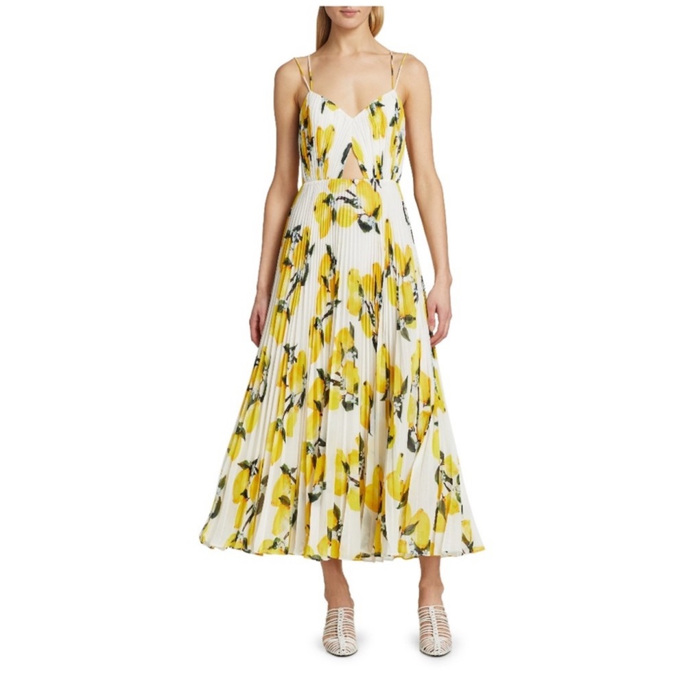 Amur pleated maxi dress
